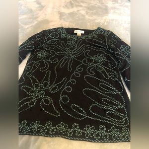 NWOT embroidered top  XB